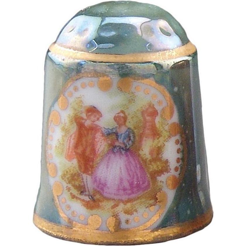 Reutter, Deko Objekt, Fingerhut, Lüster grün