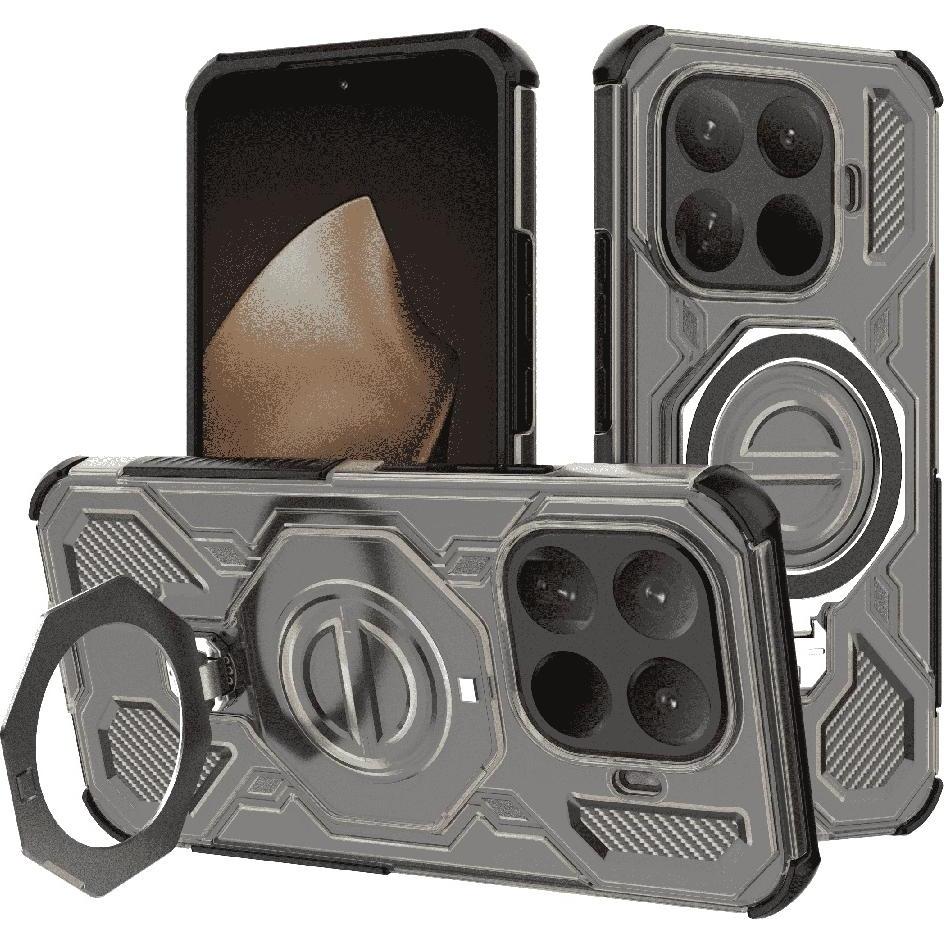 Techsuit - Carbon Shield PRO - Xiaomi 15T Pro - Smoke Black (Xiaomi 15T Pro), Cover smartphone, Nero