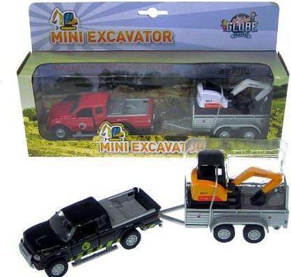 Hippo Car with excavator trailer in box (HKG086)