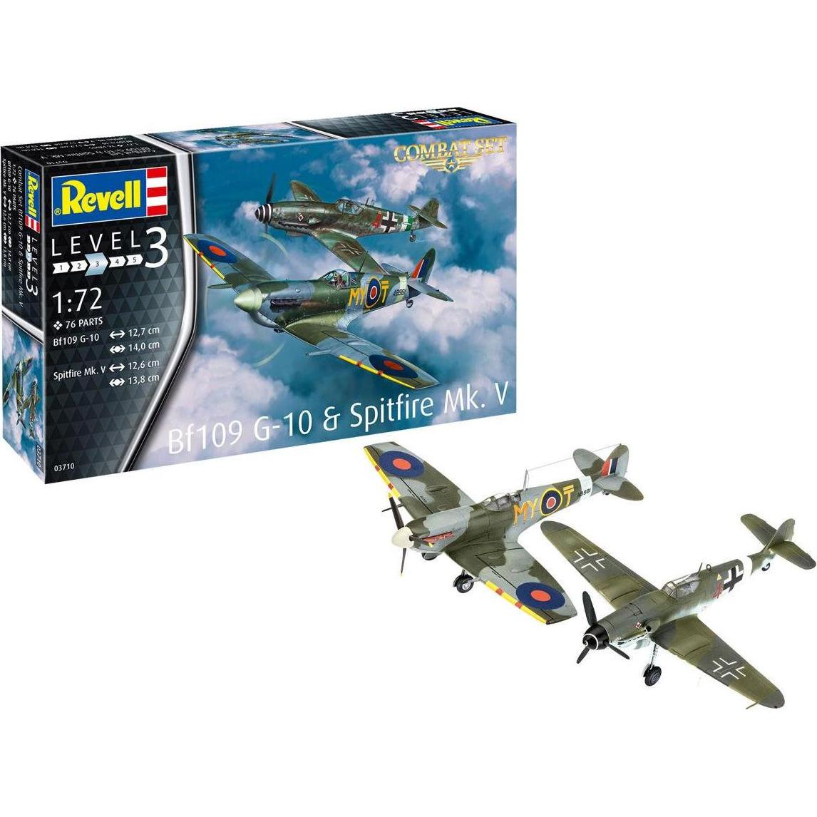 Revell Model Set Combat Set Bf109G-10 & Spitfire Mk.V