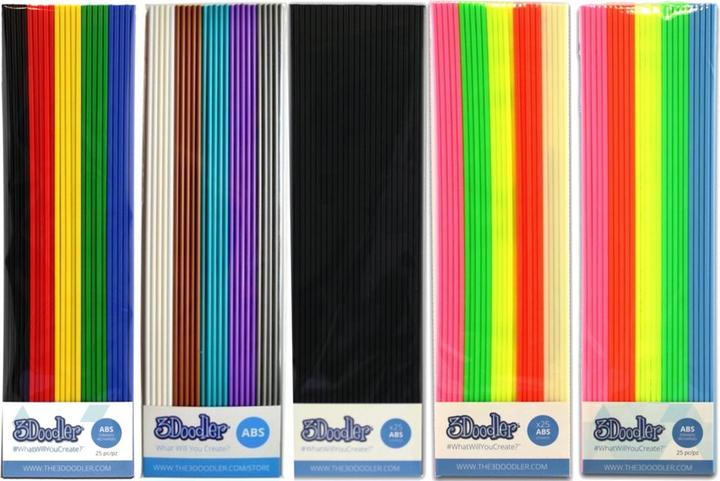 Produktbild 3Doodler ABS-Filamente (ABS, 3 mm, 60 g, Mehrfarbig)