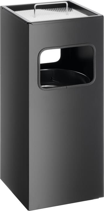 Durable Waste bin with ashtray 17 l, black (17 l)