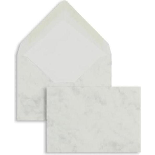Thumbnail - Blanke, Briefumschlag, Briefumschläge 125x176mm (DIN B6) 100g/qm gummiert VE=100 Stück grau marmora (100 x)