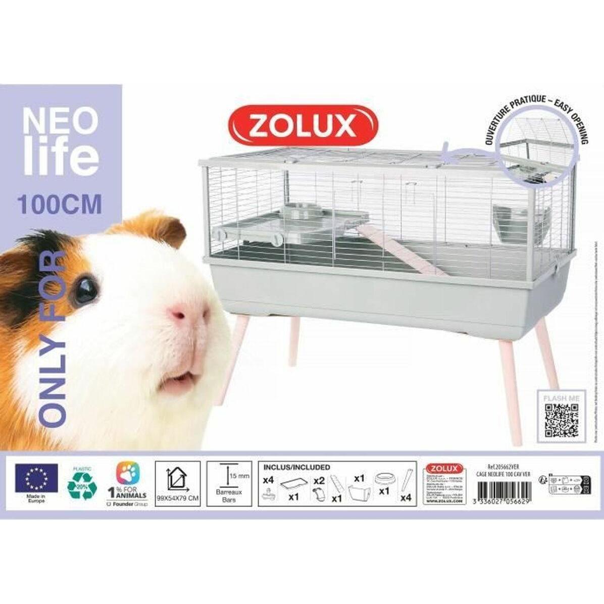 Cage pour cochon d'Inde - 100 cm - Zolux NEOLIFE verte