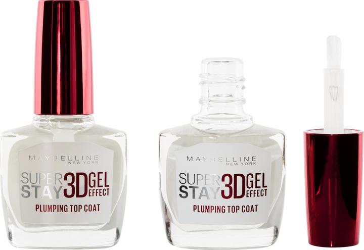 Image du produit Maybelline New York Superstay 3D Gel Top Coat (1 Transparent, Vernis à ongles effet gel)
