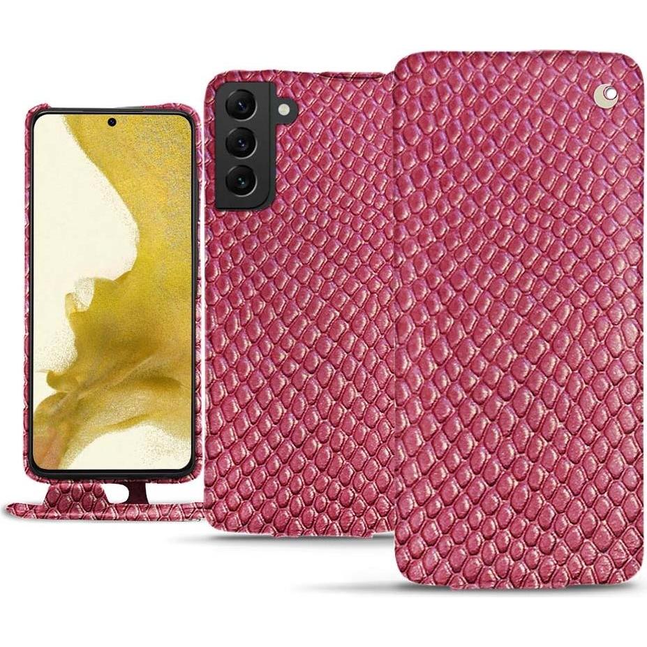 Noreve Lederschutzhülle vertikal (Samsung Galaxy S22), Smartphone Hülle, Rosa