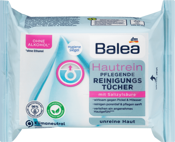 Actual product image dm Balea Skin Clean Nourishing Cleansing Wipes (Cleaning cloths)