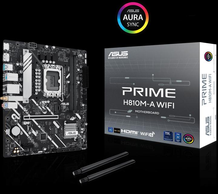 Produktbild ASUS PRIME H810M-A WIFI (LGA 1851, Intel H810, mATX)