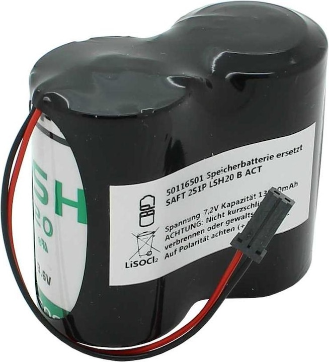 Actual product image AccuCell Storage battery 7.2V replaces SAFT 2S1P LSH20 B ACT - 13 Ah (1 pcs., 13000 mAh, Rechargeable battery)