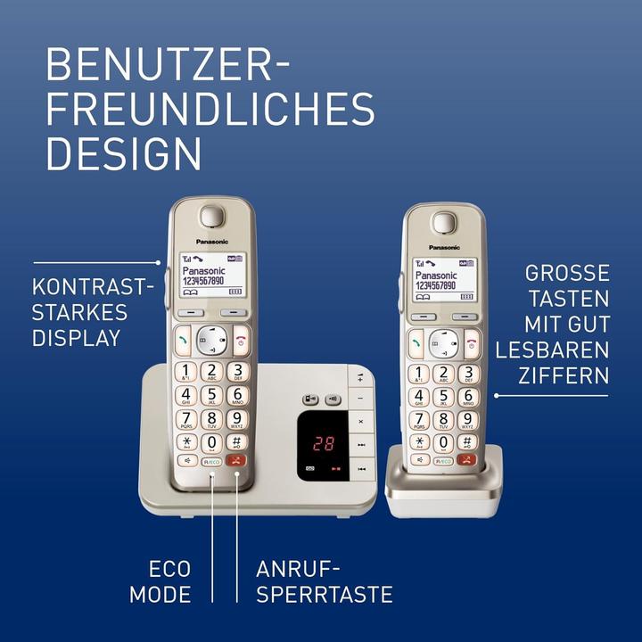 Produktbild Panasonic KX-TGE262GN Duo Champagner