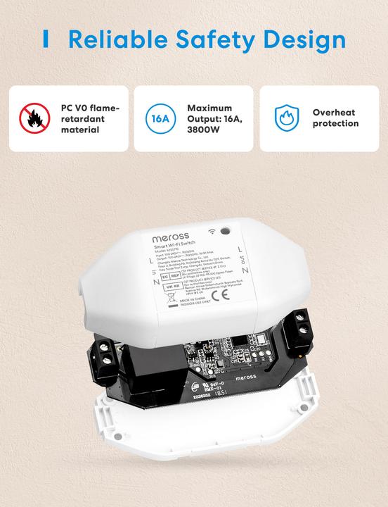 Produktbild Meross Smart Wi-Fi Switch MSS715 (Schaltaktor)