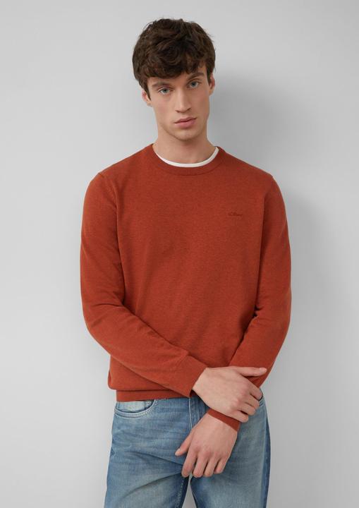 Produktbild s.Oliver Strickpullover Baumwollpullover mit Logo-Stickerei (XL)