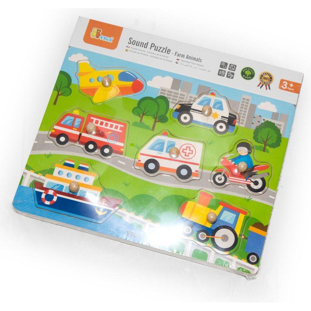 Thumbnail - Viga Toys SP VIG Holzpuzzle Fahrzeuge (7 Teile)