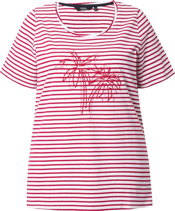 Actual product image Ulla Popken Palm Tree Embroidered Tee (56)