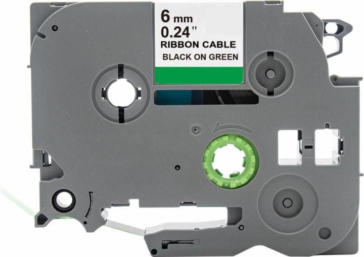 Produktbild Hermex Alternatives Etikettenband zu Brother TZe-FX711 Beschriftungsband (0.60 cm, Grün, Schwarz)