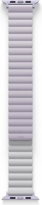Produktbild Uniq pasek Revix Apple Watch Series 4/5/6/7/8/SE/SE2 38/40/41mm. Reversible Magnetic lilak-bia?y/lil (Silikon)