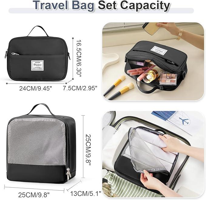 Actual product image Only-Bags.Store 3pcs travelling with a large carry-on bag, a sports bag, and a waterproof luggage