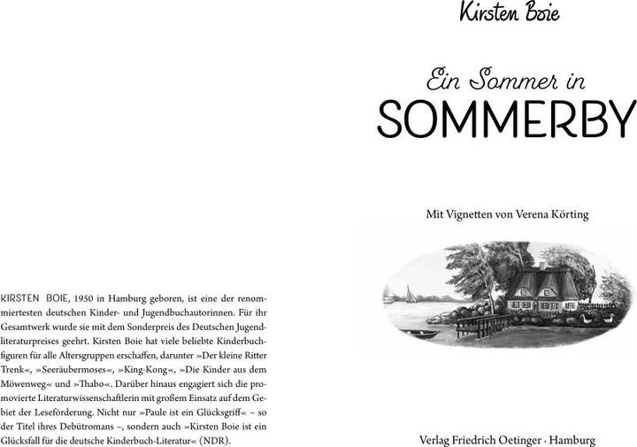 Produktbild Ein Sommer in Sommerby (Deutsch, Kirsten Boie, 2018)