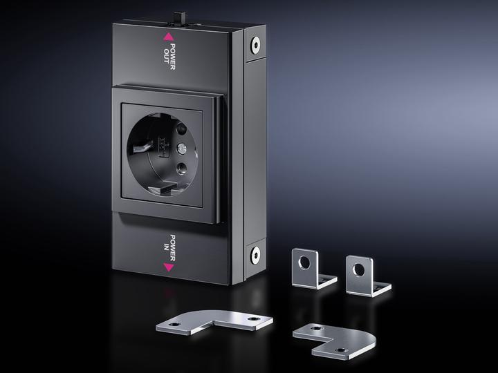 Produktbild Rittal 2500710 LED DE Schuko (Typ F CEE 7/3) SZ Steckdosenbox