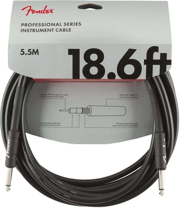 Actual product image Fender Cable Professional 5.5m black (5.50 m)