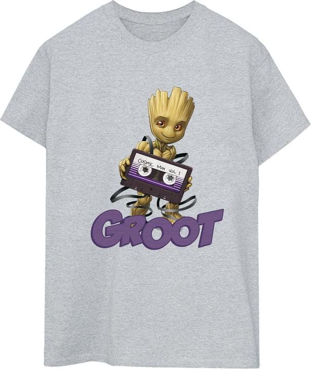 Actual product image Guardians of the Galaxy Womens/Ladies Groot Casette Cotton Boyfriend T-Shirt (M)