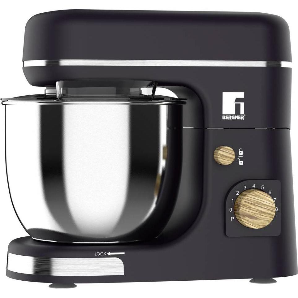 Thumbnail - Bergner BG-51036-GY Knetmaschine, Küchenmaschine, Silber, Schwarz, Braun