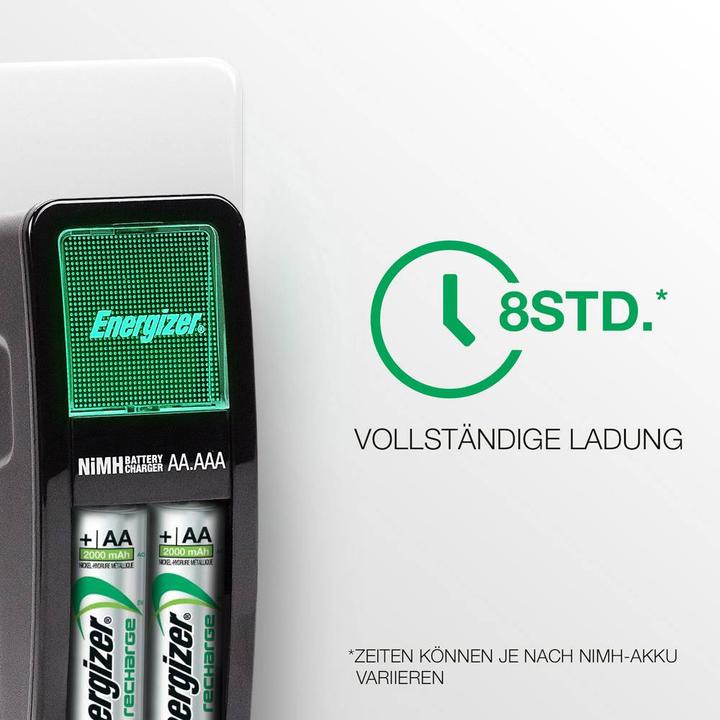 Actual product image Energizer Recharge Mini (2 pcs., AA, 2000 mAh, Battery + charger)