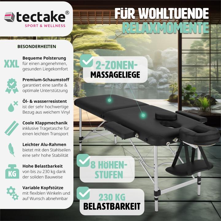 Actual product image tectake 2 zone massage table