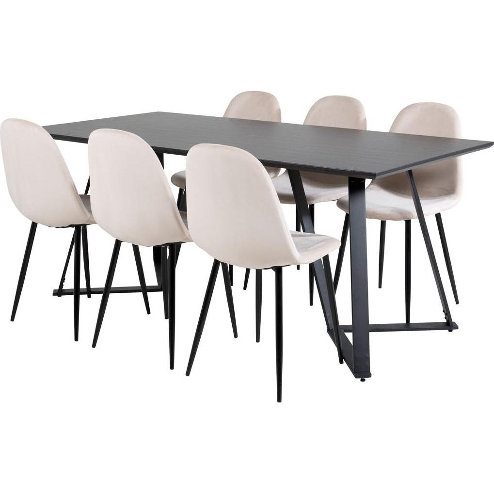 Thumbnail - Ebuy24, Esstisch, Essgruppe Marina 27 (7-teilig) (180 x 90 x 75 cm)