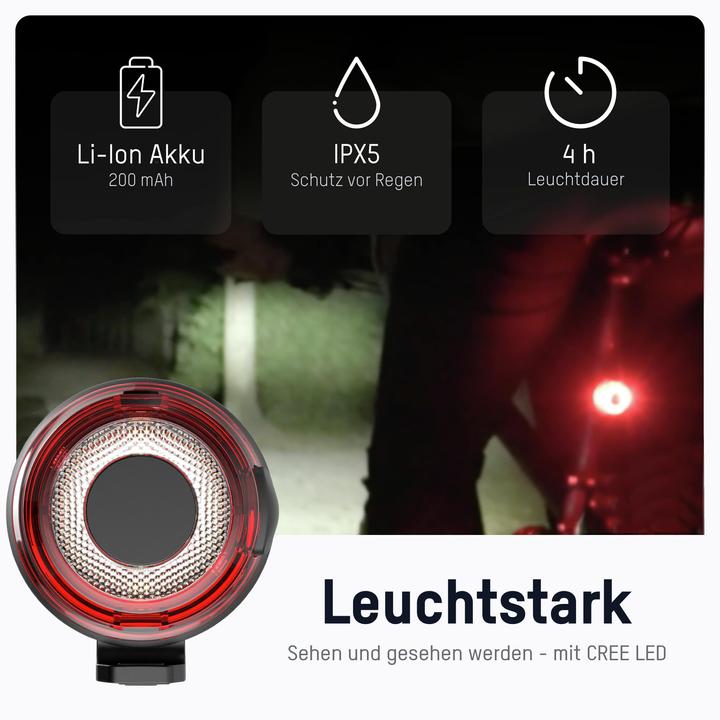 Produktbild Ansmann Bikelight Rear-LED round 200mAh