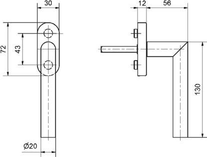 Productafbeelding Glutz Fenstergriffe 5071/5616 CF Memphis