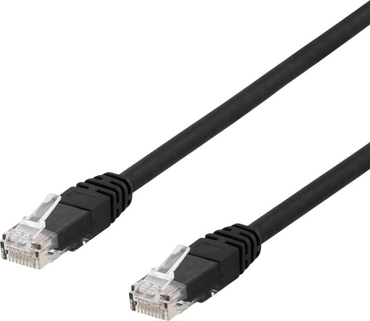 Produktbild Deltaco Patch cable U / UTP Cat6, 10m, UV resistant, 250MHz, Delta certified, LSZH, black (U/UTP, CAT6, 10 m)