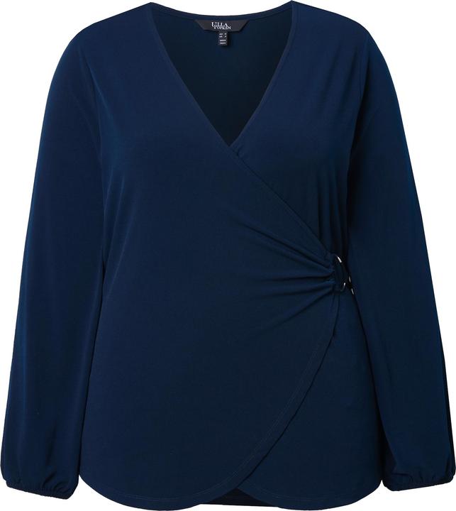 Produktbild Ulla Popken Shirt, Wickeloptik, V-Ausschnitt, Langarm (56)