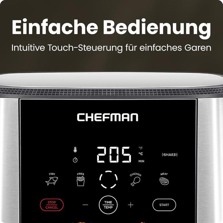 Immagine prodotto Chefman Heissluftfritteuse XL mit One-Touch Voreinstellungen
