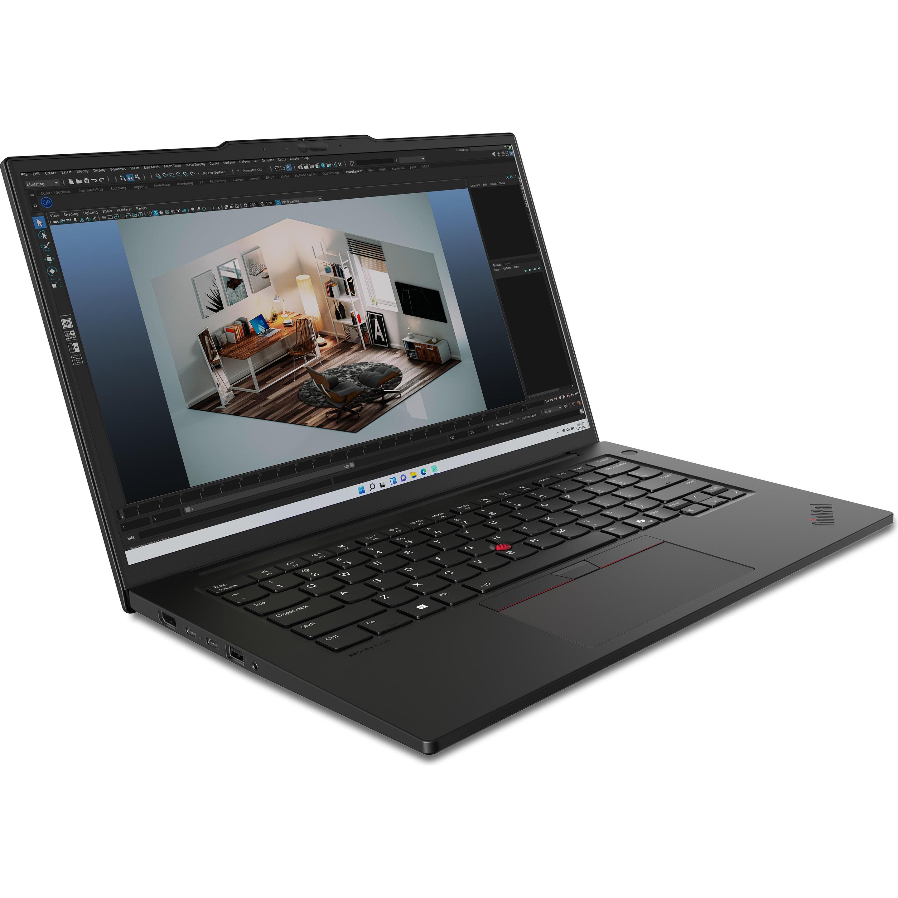 Thumbnail - Lenovo ThinkPad P14s Gen 5 (14.50", Intel Core Ultra 9 185H, 64 GB, 1000 GB, DE), Notebook, Schwarz