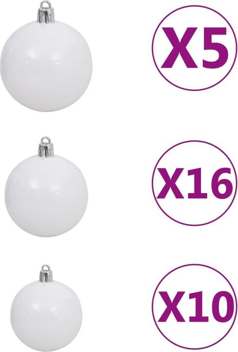 Produktbild vidaXL Weihnachtsbaum Klappbar LED Beleuchtet Christbaum Tannenbaum Deko 270cm (270 cm)
