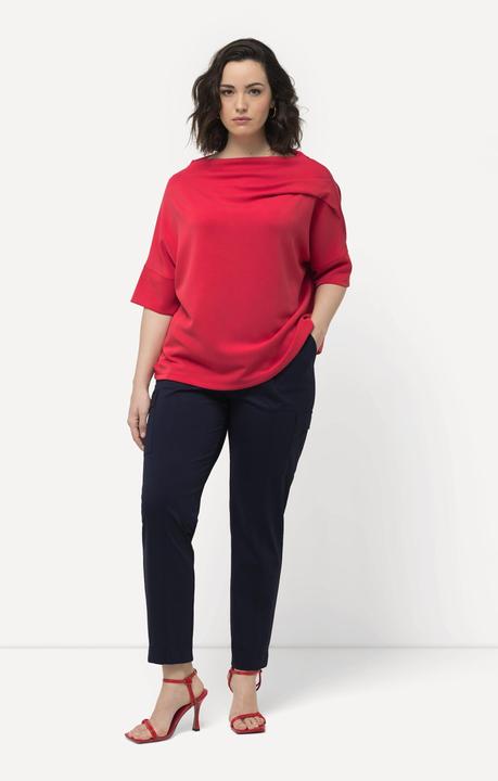 Image du produit Ulla Popken Pantalon cargo, poches, taille élastique et bas de jambe fendu (52)