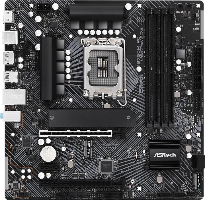 Immagine prodotto AsRock B760M PG LIGHTNING/D4 - mATX S1700 (LGA 1700, Intel B760, mATX)
