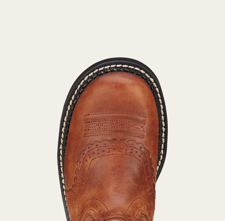Actual product image Ariat 's leather western boots fatbaby saddle (36.5)