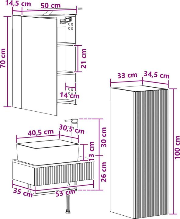 Produktbild vidaXL Badezimmer Set