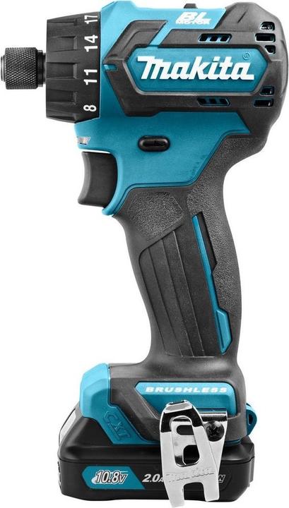 Image du produit Makita DF032DSAJ Perceuse sans fil, 12V MAX, 2x2.0 Ah Li-ion 35/21 Nm, 0.88kg, 1/4 ", LED 2-speed, BL