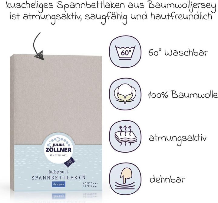 Actual product image Julius Zöllner Bettwäsche-Set Jersey 100 x 135 / 40 x 60 (100 x 135 cm, 40 x 60 cm)