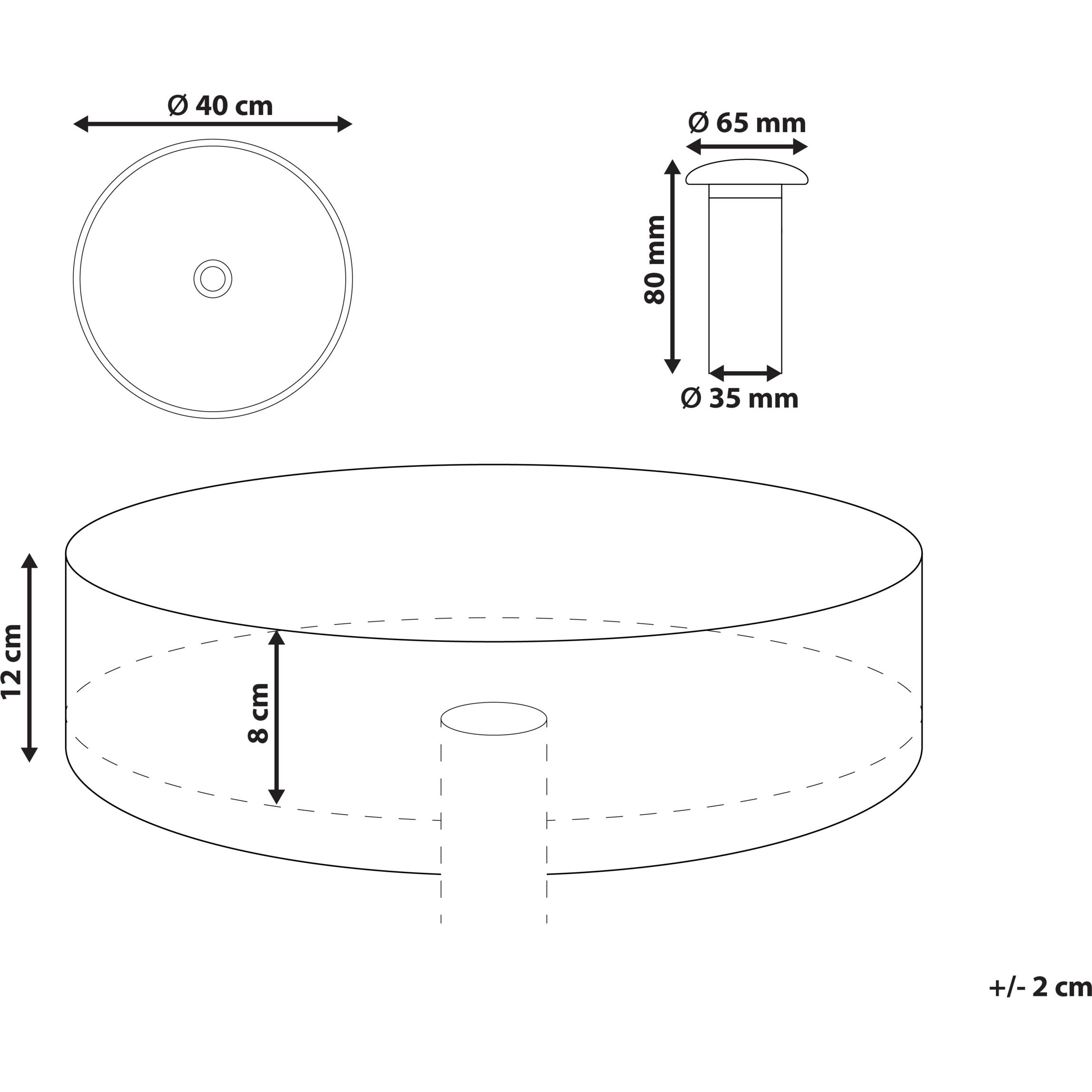 Thumbnail - Beliani, Waschbecken, Manis (400 mm, 400 mm)