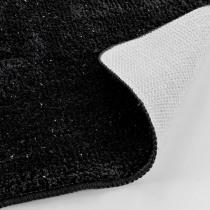 Actual product image Douceur D'intérieur bath mat, black, 75x45x1, plain microfiber + fi (45 x 75 cm)