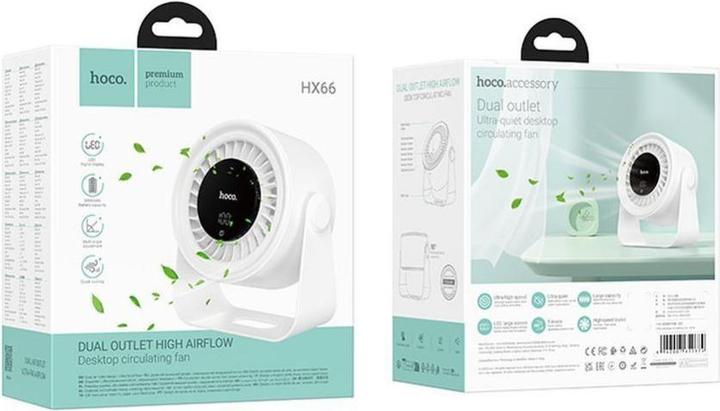 Produktbild Hoco Other small household appliances desktop fan HX66 white (50 dB)
