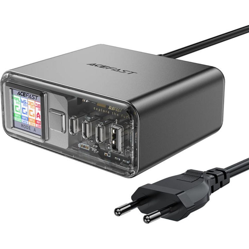Acefast Desktop Power Station (4 Ports), Dockingstation + USB Hub, Grau