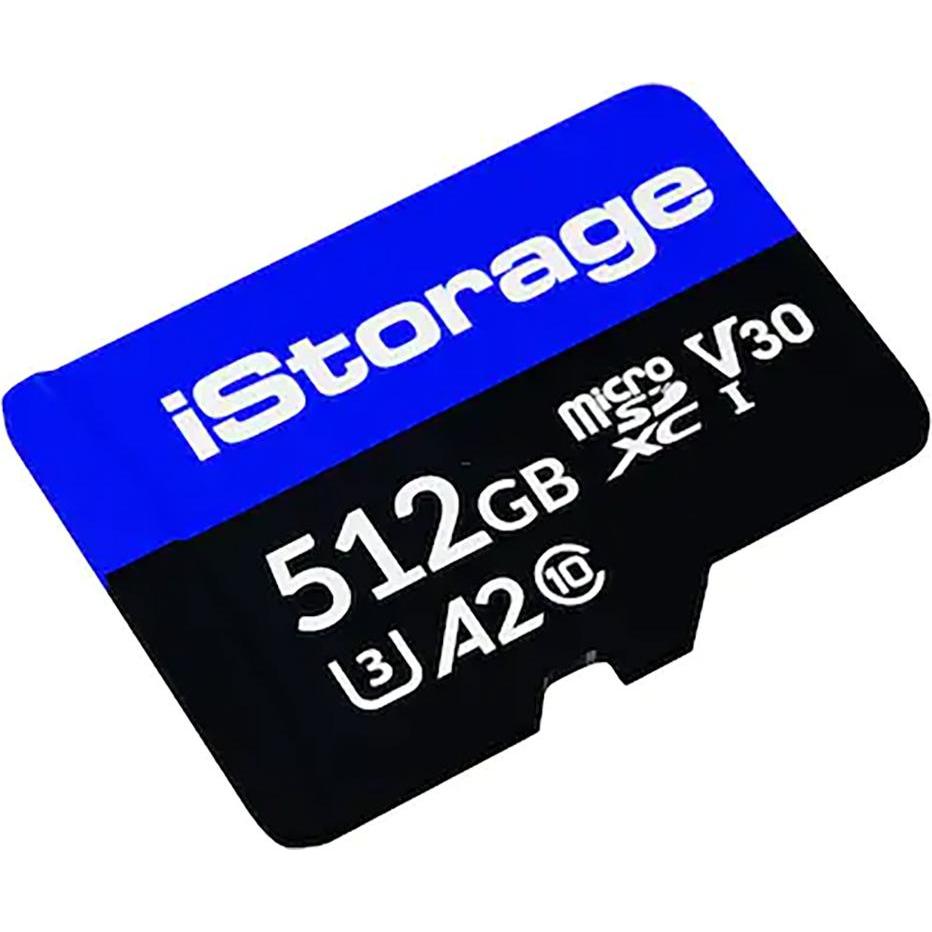 iStorage microSD Card (10-Pack) (512 GB, microSDXC, U3, UHS-III), Scheda di memoria, Blu, Nero