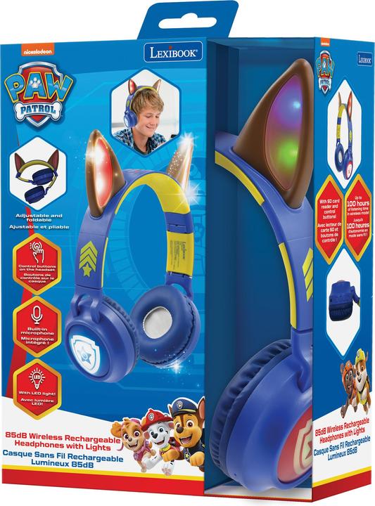 Immagine prodotto Lexibook Paw Patrol - Cuffie Bluetooth con luci (HPBT015PA)