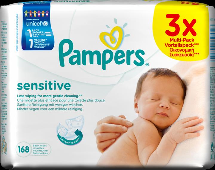 Actual product image Pampers Sensitive (168 Piece)