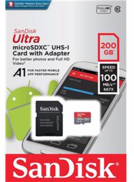 Produktbild SanDisk Ultra microSD A1 (200 GB, microSDXC, U1, UHS-I)